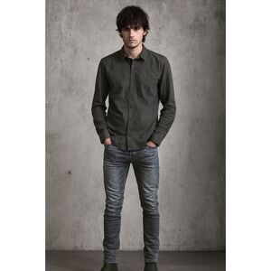 ALLSAINTS Gray Cigarette Button Fly Stretch Denim Jeans Pants   Mens Size 33
